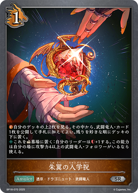 朱翼の入学祝(SR)(BP18-070)